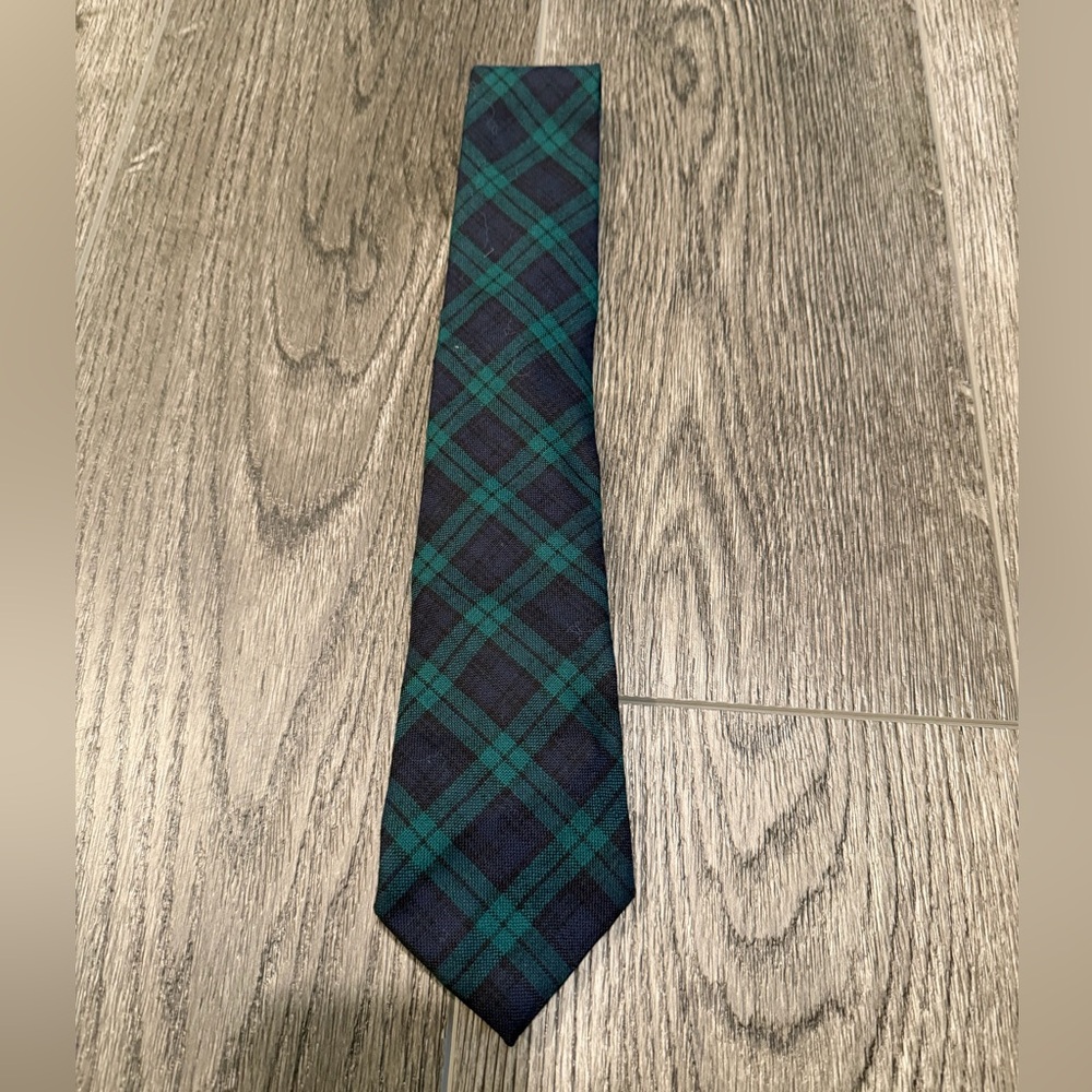Ralph Lauren Green and Black Plaid Tie